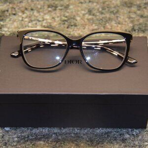 NEW Christian Dior Montaigne 50 Eyeglasses (Black Havana)